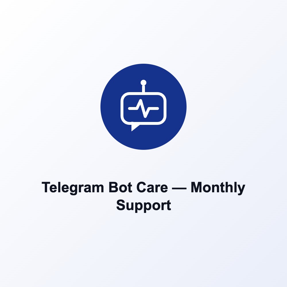 Telegram roboto priežiūra — mėnesinis planas