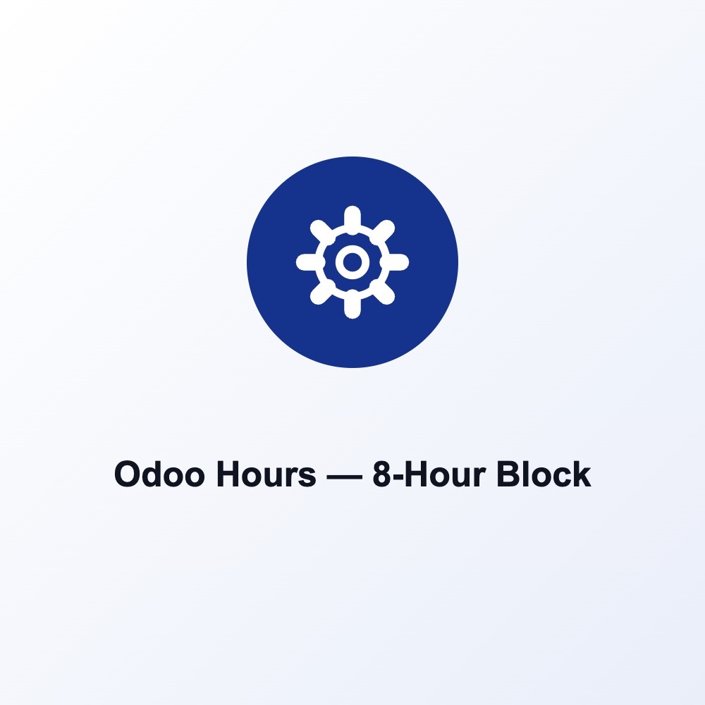 Odoo valandos — 8 valandų paketas