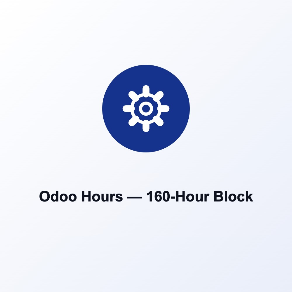 Часы Odoo — блок 160 часов